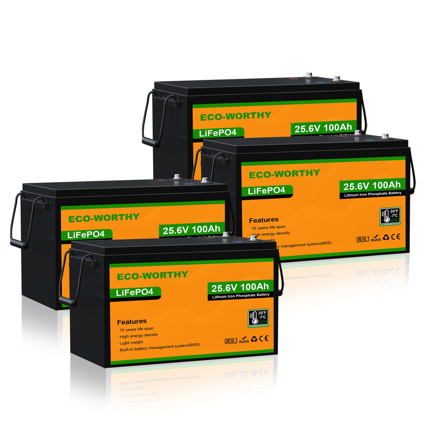 Batterie lithium LiFePO4 24V 100Ah-Protection Contre les Basses Températures