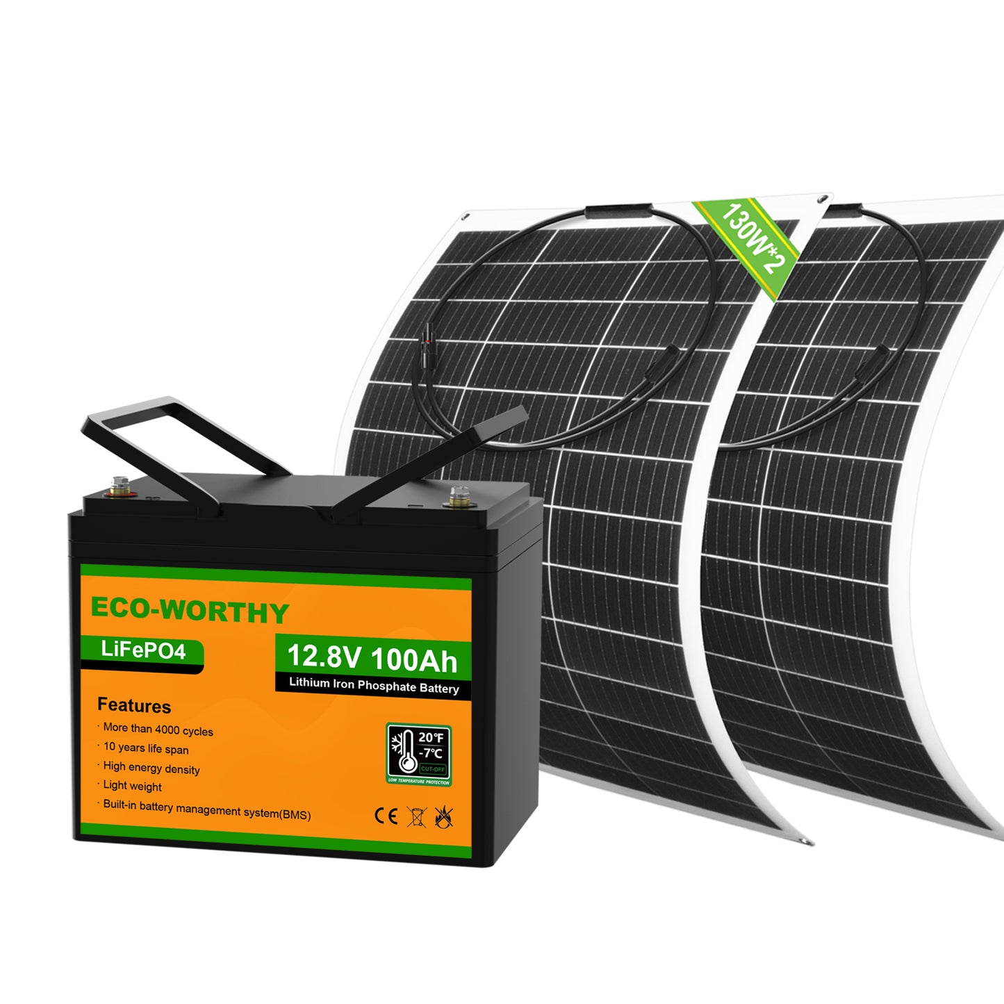 Panneau solaire mono flexible 130W 12V