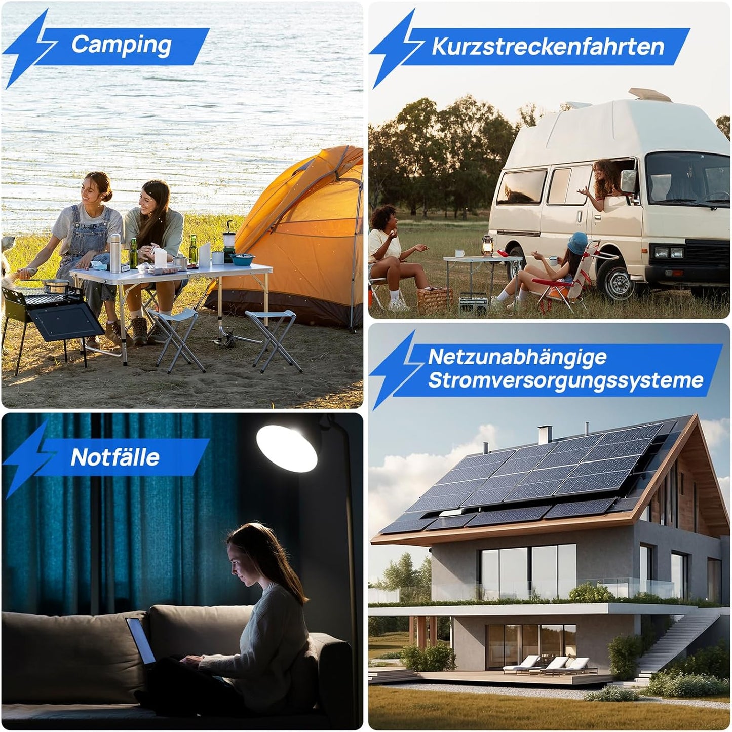 Scénarios d'application : camping, camping-car, maison