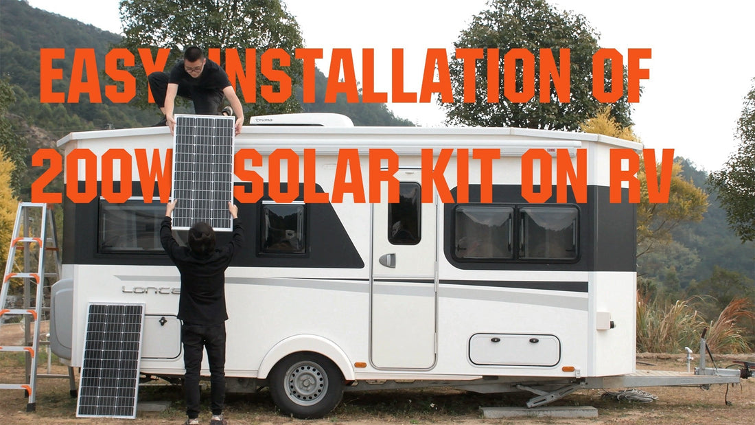 Easy installation of complete 200watt solar panel kits on RV/cabin/henhouse - eco-worthy-fr