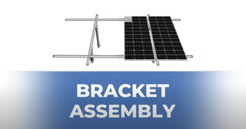 How to assemble a ground bracket that can hold 4-piece solar panels ...