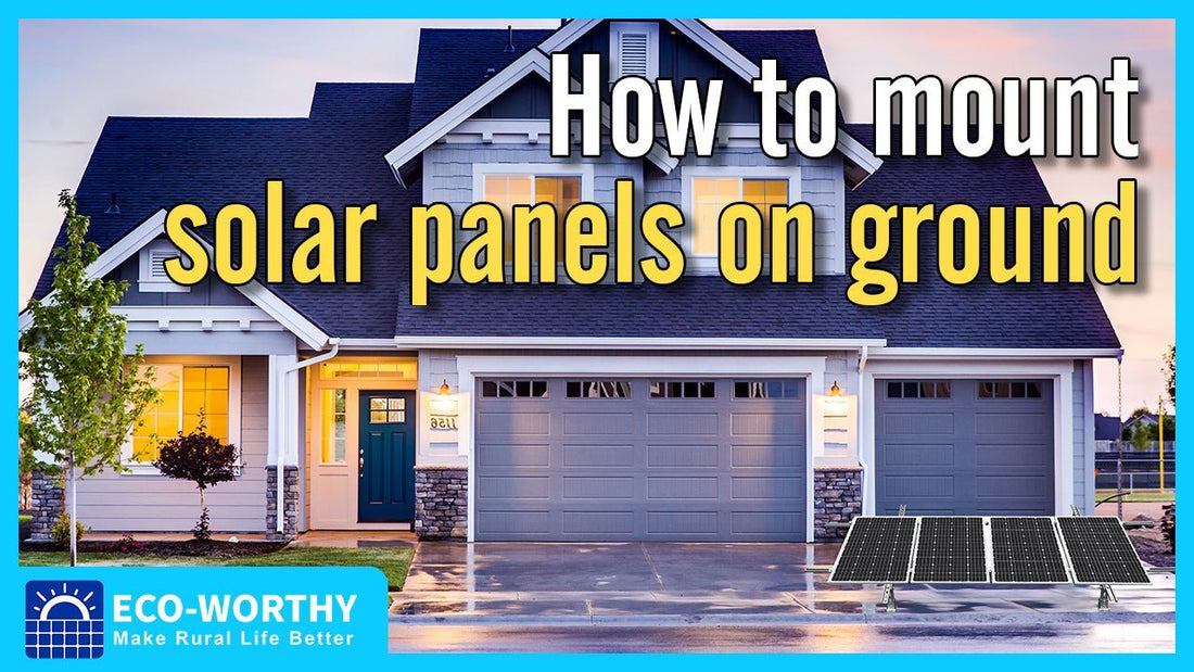 How to mount solar panels on ground : adjustable folding legs, support Boat, RV, Off Grid System - eco-worthy-fr