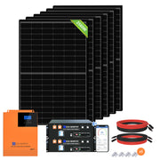 Eco-Worthy Kit solaire autoconsommation 2580W - 10,24kwh batterie - Onduleur 5000W