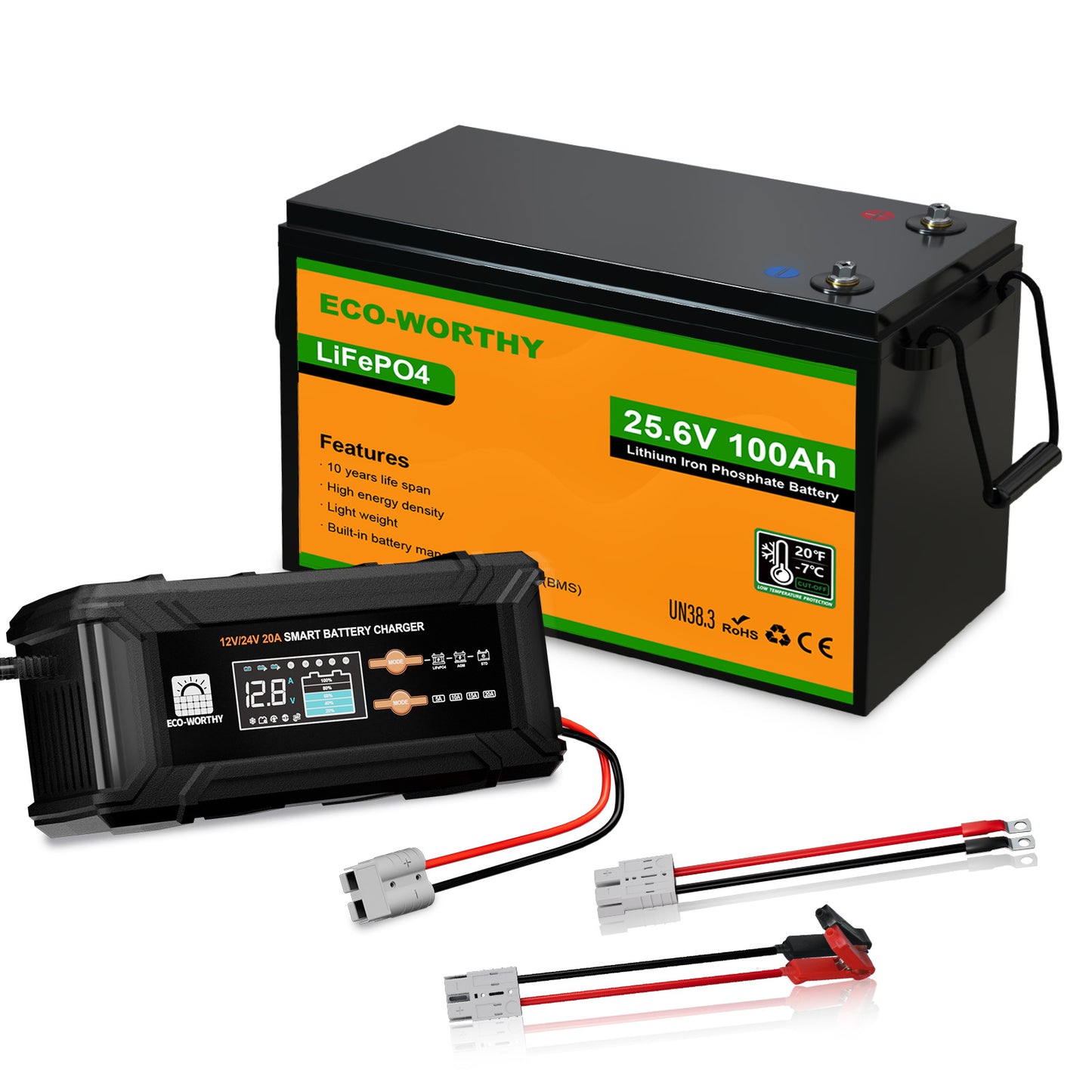 Batterie lithium LiFePO4 24V 100Ah-Protection Contre les Basses Températures