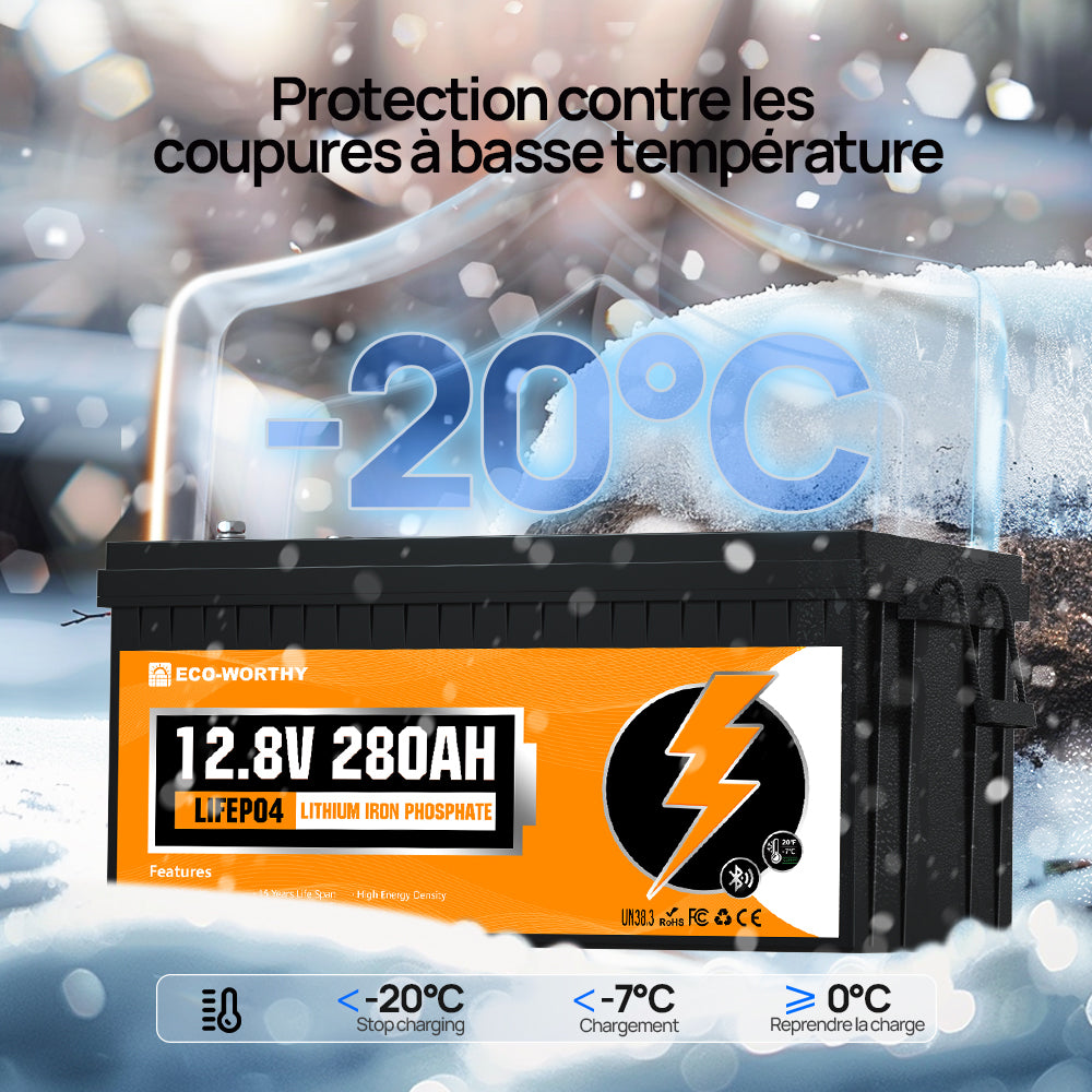 12V_280Ah_LiFePO4_Lithium_Batterie_mit_Bluetooth-Fonction de coupure à basse température