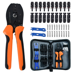 Kit d'outils de sertissage pour panneaux solaires, comprenant 10 paires de connecteurs et 2 clés.