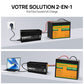 Chargeur ECO-WORTHY 14.6 V 25 A LiFePO4 avec convertisseur 600 W 12 V à 230 V, fonction UPS, pour batteries LiFePO4 à décharge profonde