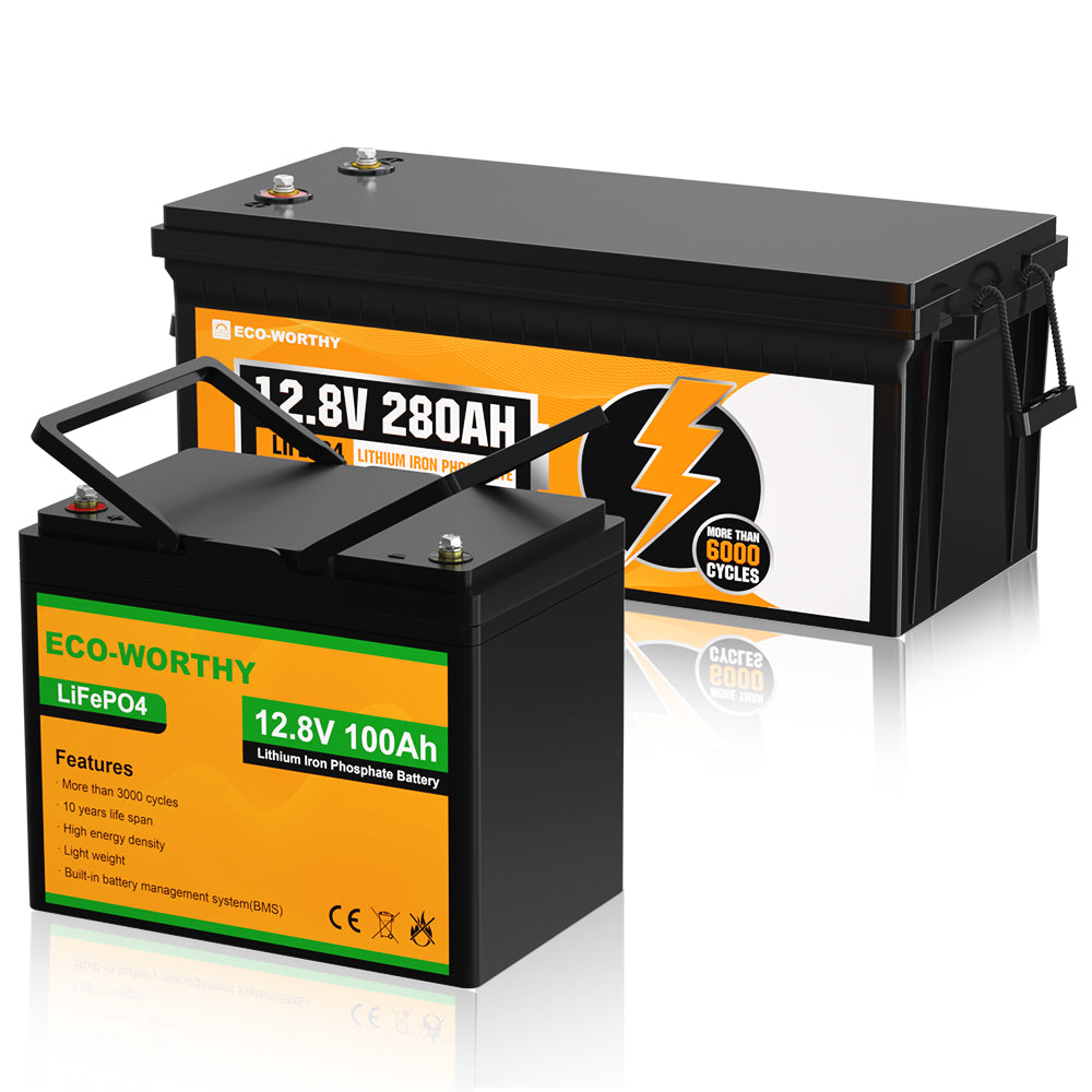 Batterie Lithium 12V 50Ah LiFePO4, Haisic Batterie LiFePO4 Rechargeable  Batterie d'alimentation 6000+ Le Cycle de Recharge pour Marine, Tondeuse à