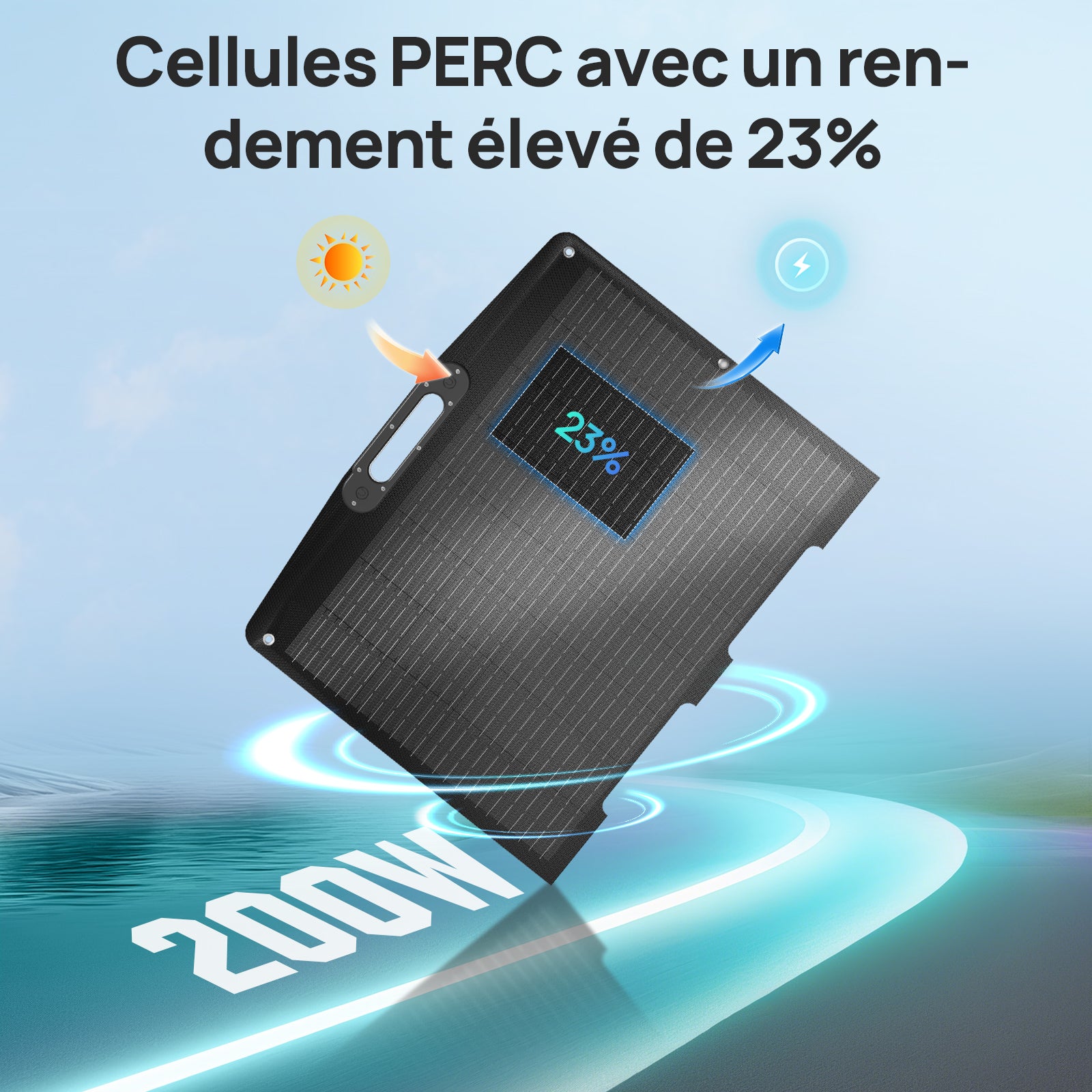 Panneau solaire portable 200W Pour Camping-car | ECO-WORTHY