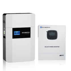 Eco-Worthy Batterie Murale LiFePO4 48V 100Ah avec Onduleur All-in-One 3000W – Kit Solaire Autonome ECO-WORTHY