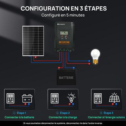 40A MPPT OLED Affichage Régulateur de Charge Solaire Régulateur 12V/24V Autoswitch