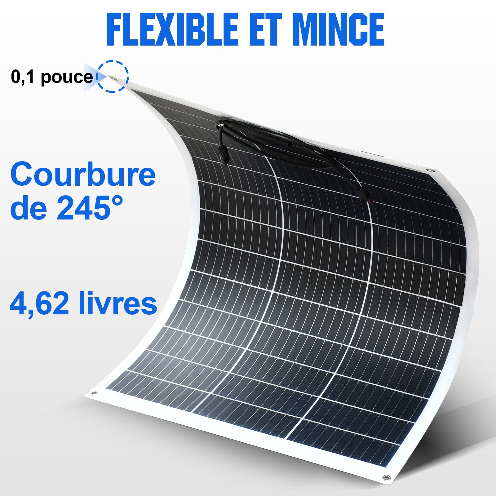 Kit Solaire Autonome 260W 12V Pour Camping-car Avec MPPT 12V/24V 15A