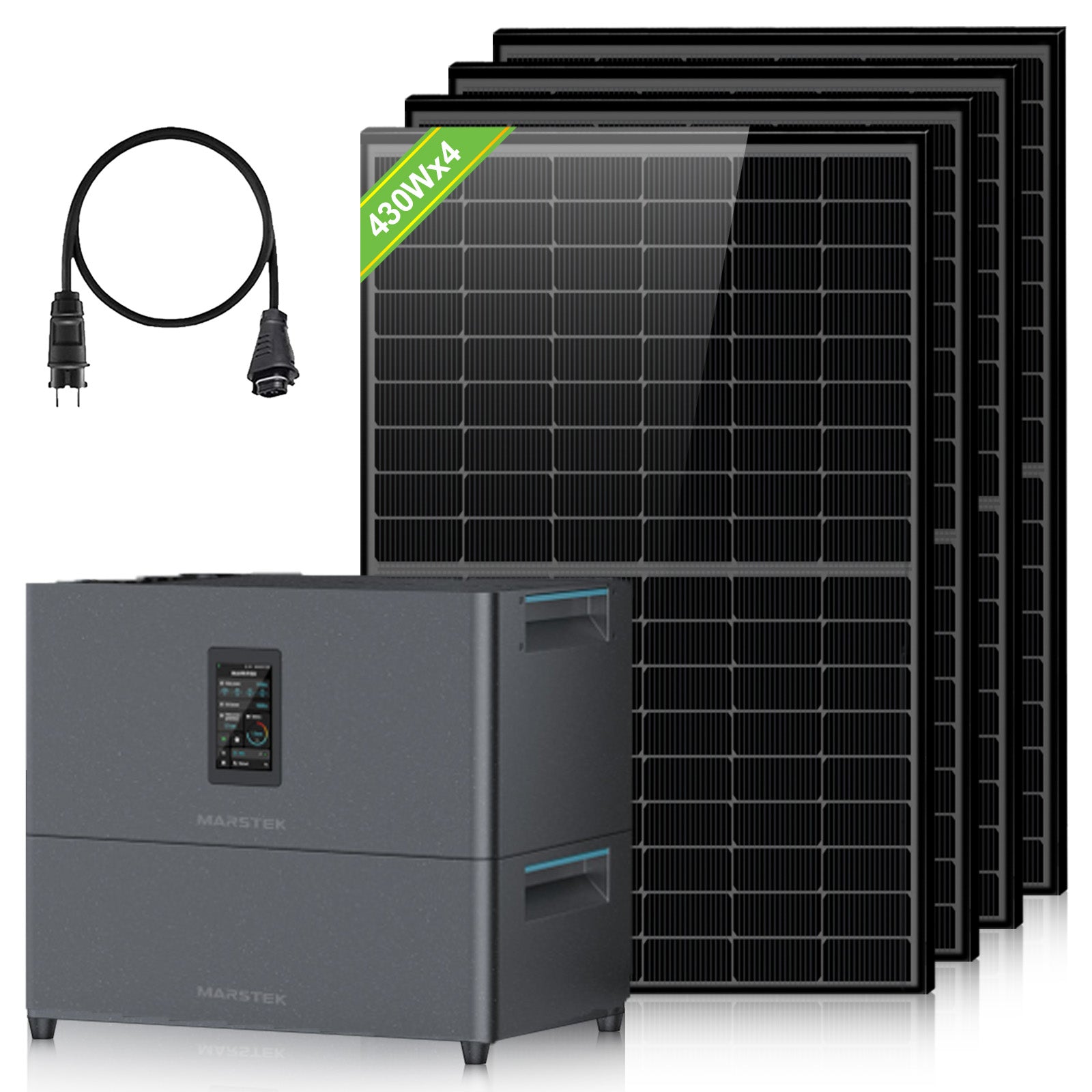 Kit Solaire Balcon 5120Wh ECO-WORTHY | 4×430W + Stockage | Plug & Play