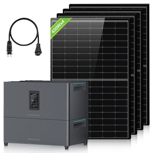 Kit Solaire Balcon 5120Wh ECO-WORTHY | 4×430W + Stockage | Plug & Play