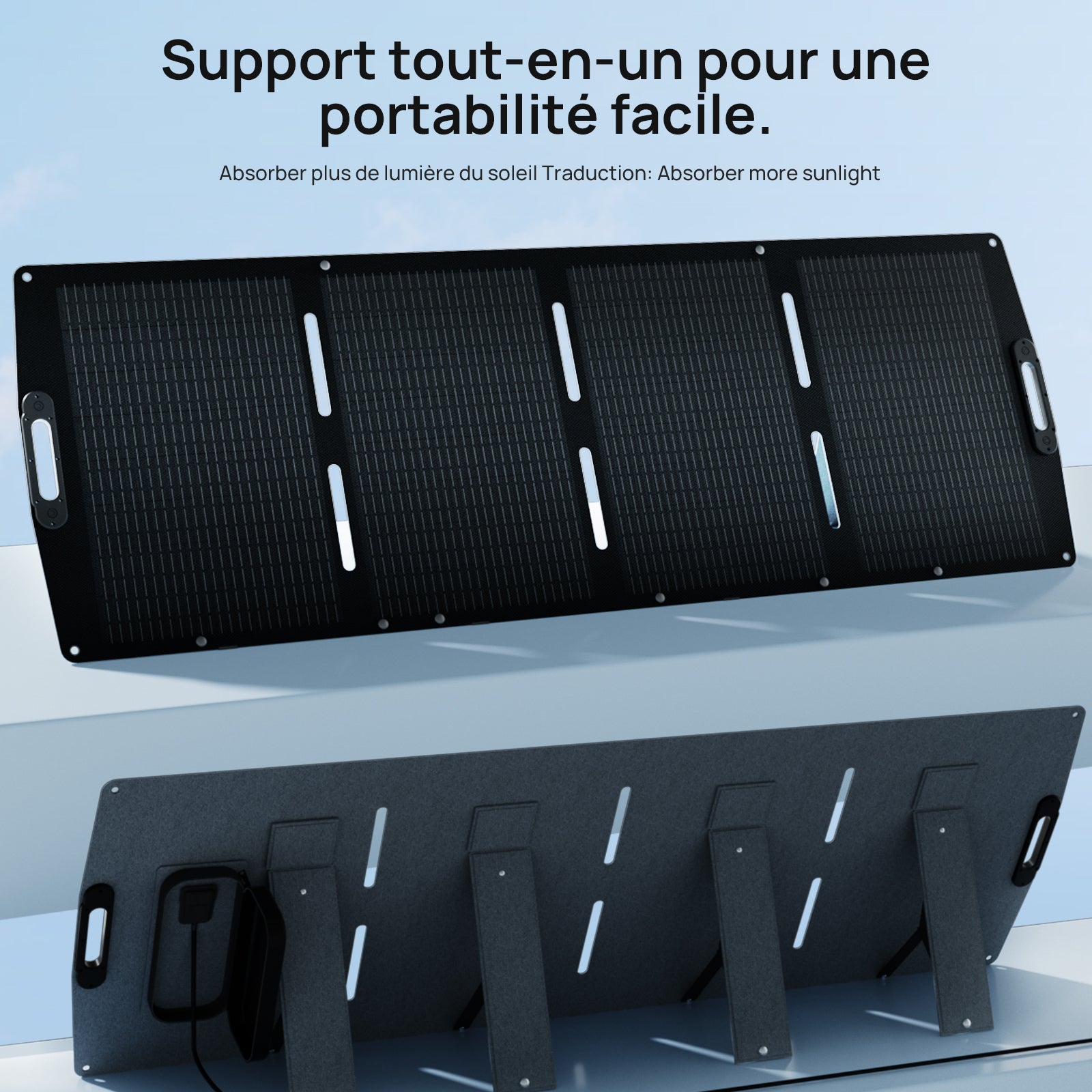 Panneau solaire portable 200W Pour Camping-car | ECO-WORTHY