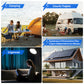 Chargeur ECO-WORTHY 14.6 V 25 A LiFePO4 avec convertisseur 600 W 12 V à 230 V, fonction UPS, pour batteries LiFePO4 à décharge profonde