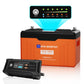 Eco-Worthy Batterie au lithium LiFePO4 24V 100Ah Bluetooth avec Lumières LED SOC