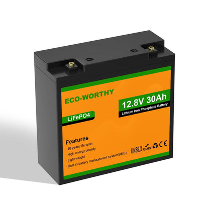 Batterie lithium LiFePO4 12V 30Ah | ECO-WORTHY