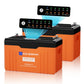Eco-Worthy Batterie Lithium 12V 314Ah LiFePO4 Bluetooth Avec Indicateur LED (Données SOC et Niveau de Batterie)