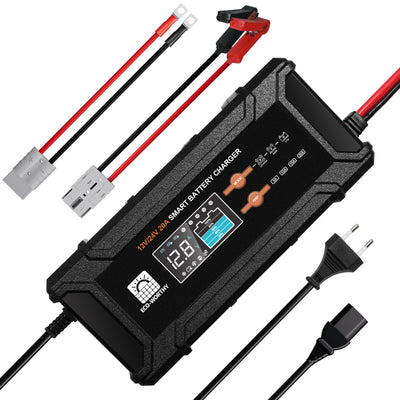 Eco-worthy 12v/24v Smart Battery Charger for Lithium Battery 01