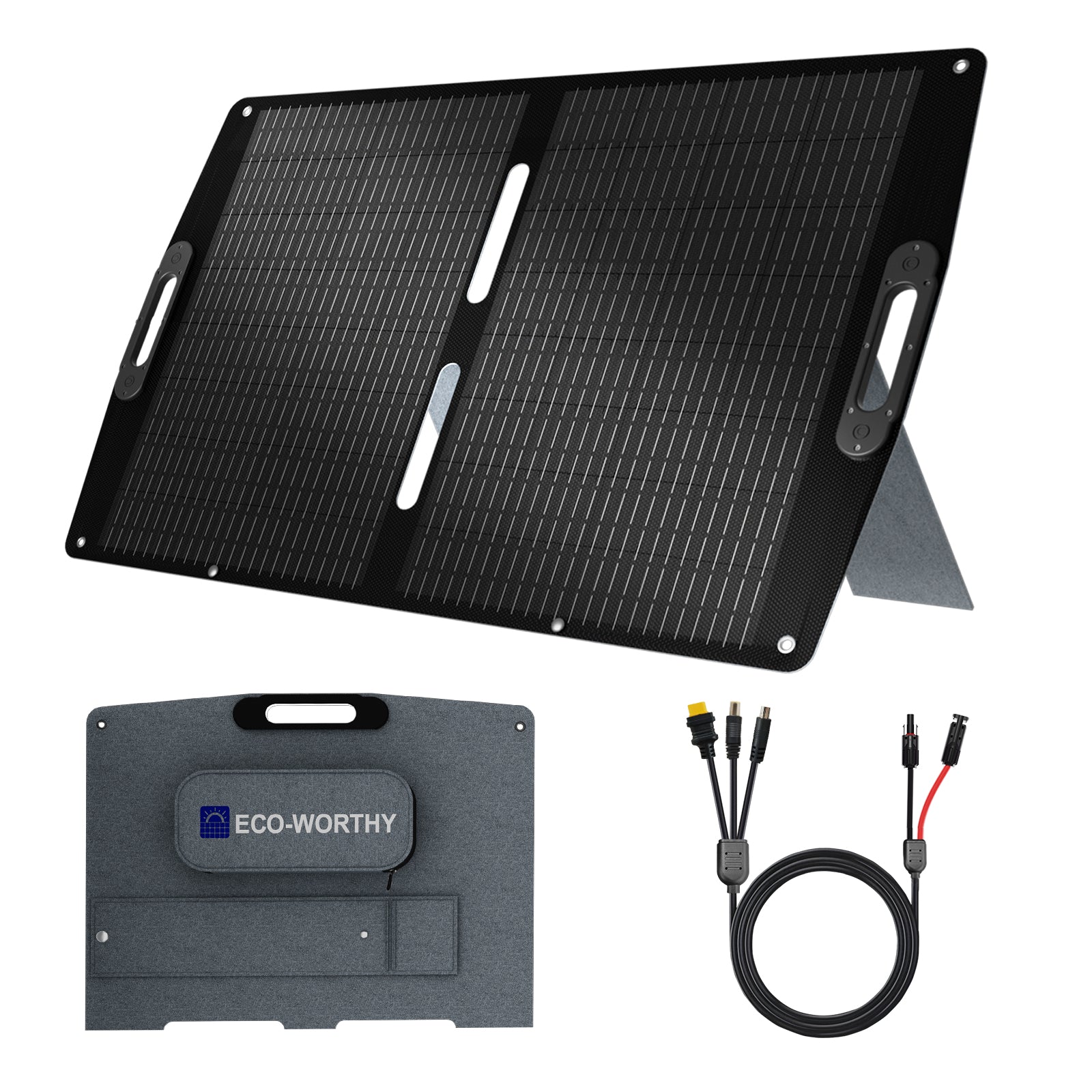 Panneau Solaire Pliable Portable 72W - Pour Camping, Randonnée, Camping-car, Imperméable IPX4, Léger