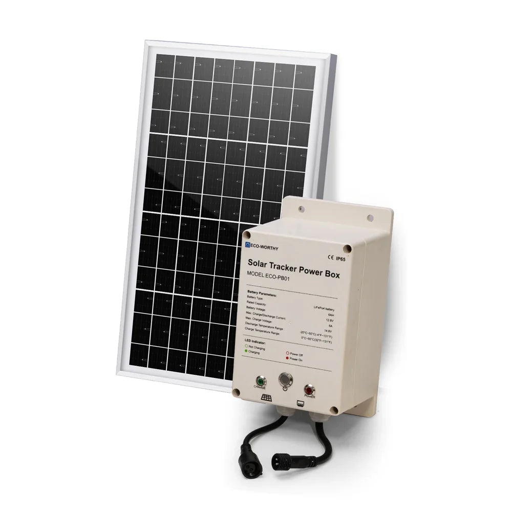 Système de Suivi Solaire à Deux Axes ECO-WORTHY (Version Étendue, +40% de Rendement) Avec Contrôleur de Suivi