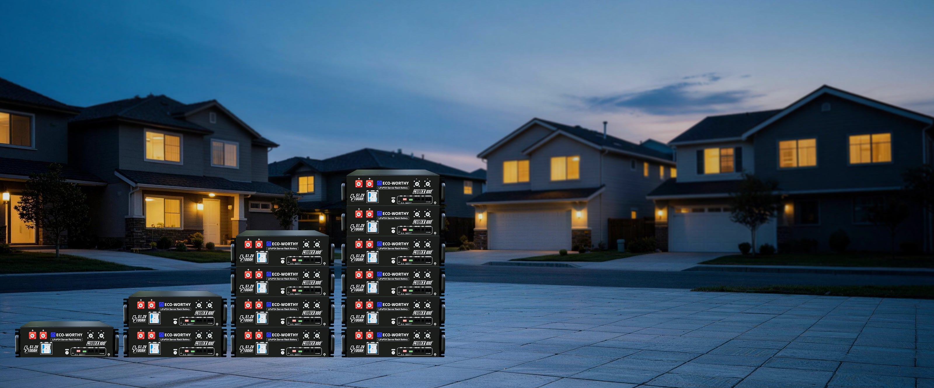 CUBIX100 batterie stockage solaire 48V 100Ah ECO-WORTHY - solution modulaire autoconsommation maison de 1 à 6 packs