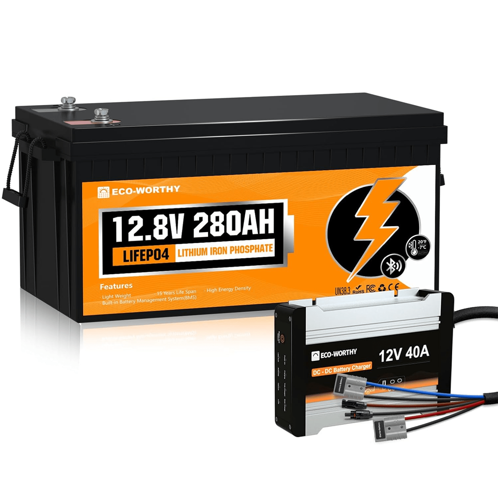 Chargeur de batterie DC 12V 20A & 40A MPPT DC à DC - eco-worthy-fr