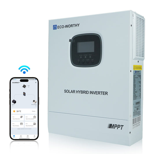 Chargeur-onduleur Solaire Tout-en-un ECO-WORTHY 48V 3000 W | MPPT 60A, Entrée PV 3400W - eco-worthy-fr