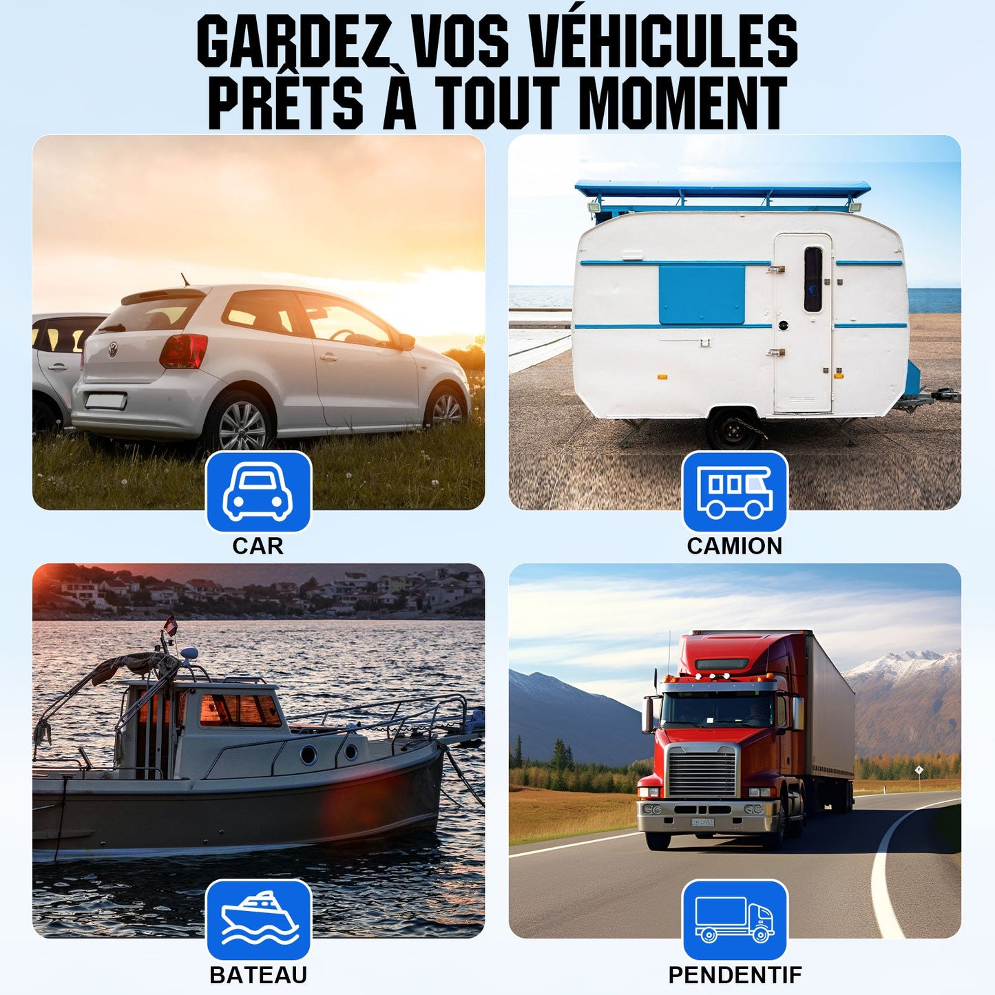 Chargeur solaire portable 10W pour batteries 12V en voiture et en bateau - eco-worthy-fr