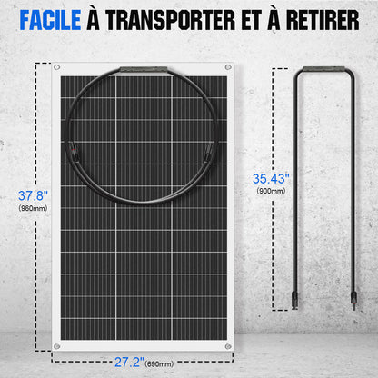 Eco-Worthy 130W 12V panneau solaire mono flexible - eco-worthy-fr