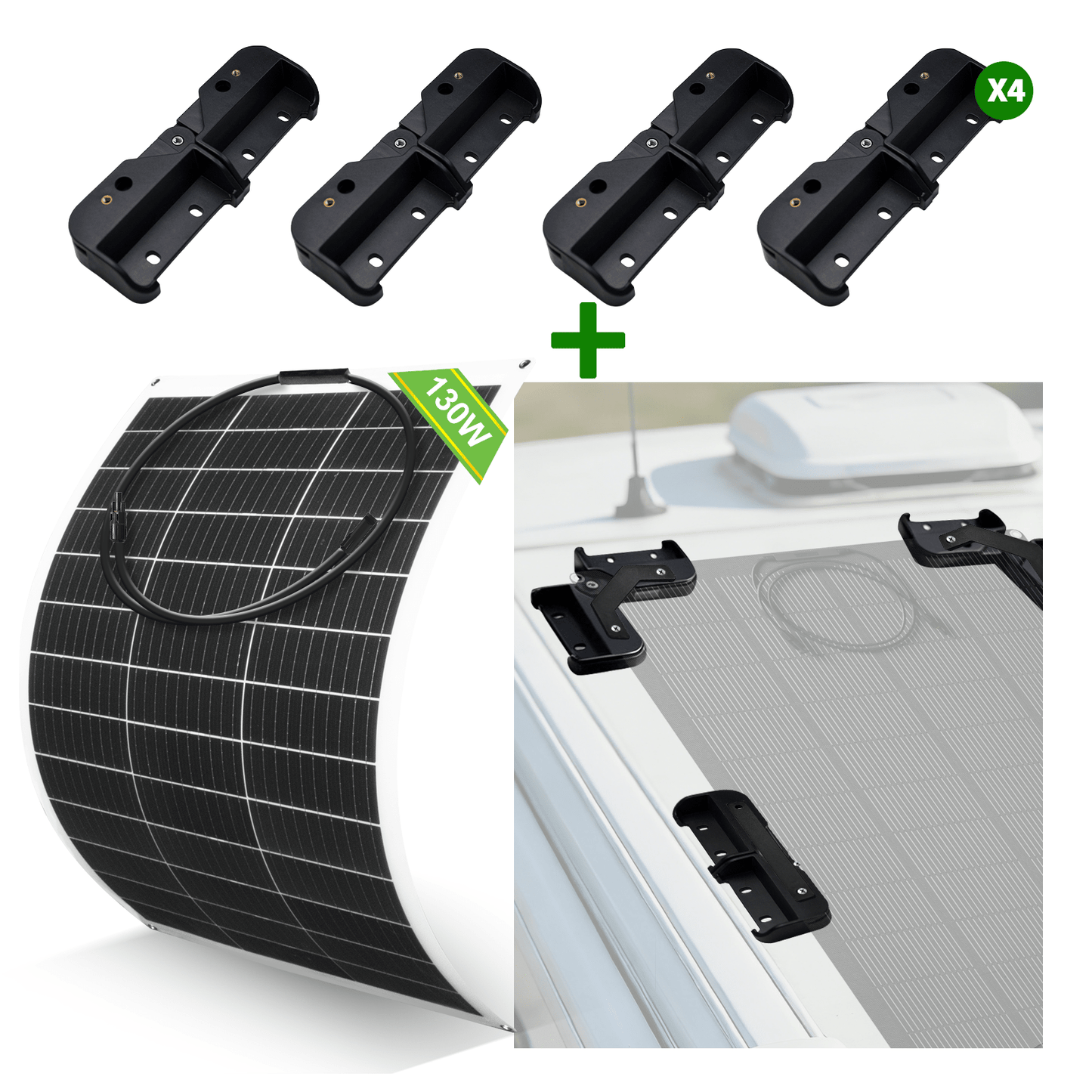Eco-Worthy 130W 12V panneau solaire mono flexible - eco-worthy-fr
