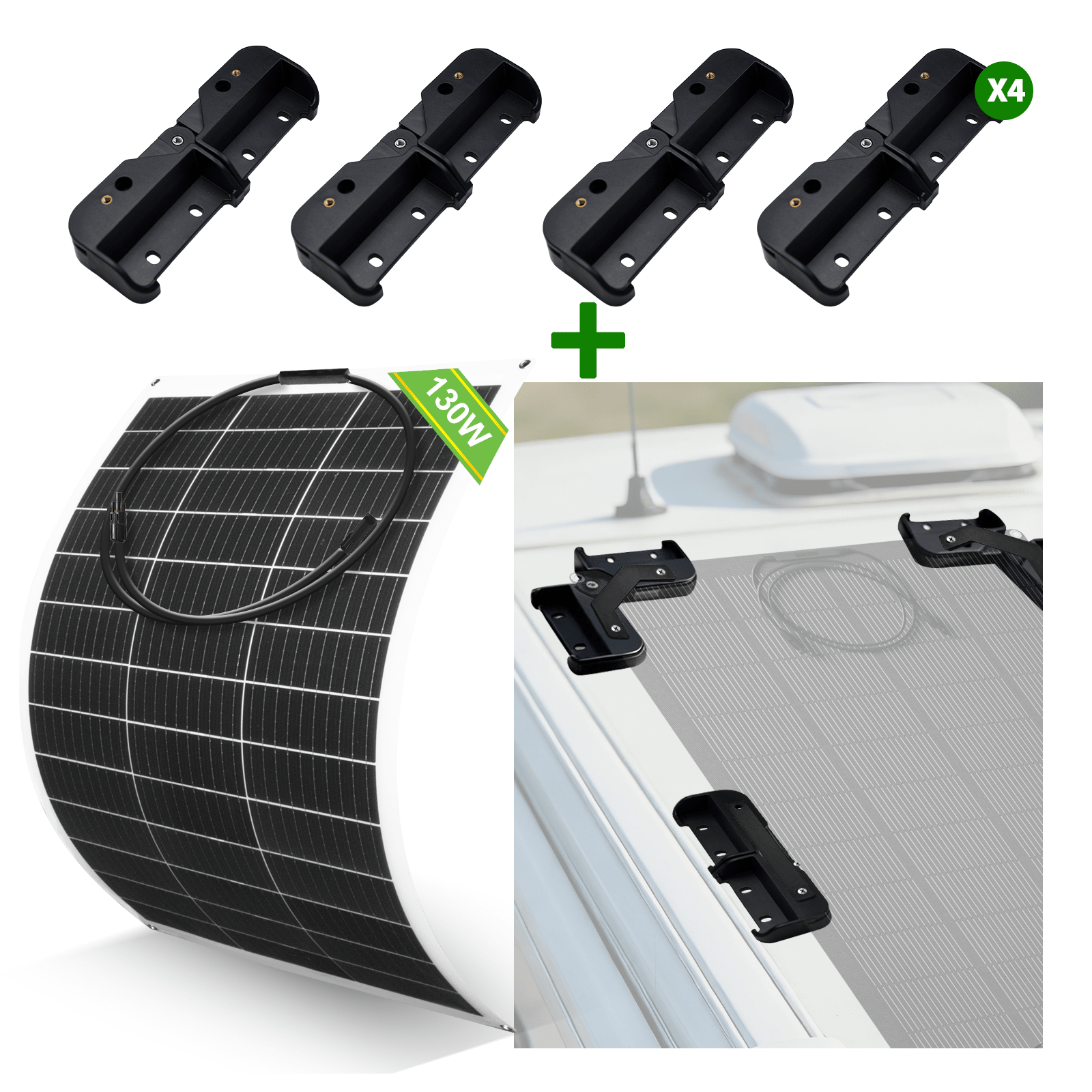 Eco-Worthy 130W 12V panneau solaire mono flexible - eco-worthy-fr