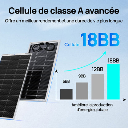 Eco-Worthy 195W 12V panneau solaire monocristallin bifacial - eco-worthy-fr