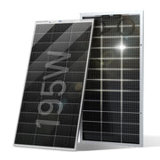 Eco-Worthy 195W 12V panneau solaire monocristallin bifacial