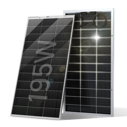 Eco-Worthy 195W 12V panneau solaire monocristallin bifacial