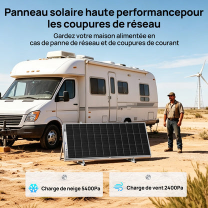 Eco-Worthy 195W 12V panneau solaire monocristallin bifacial - eco-worthy-fr