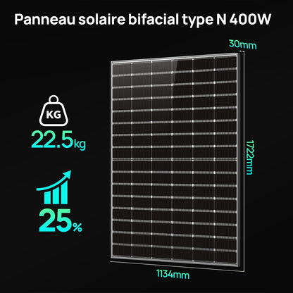 Eco-Worthy 400w Panneau solaire Mono N-Type - eco-worthy-fr