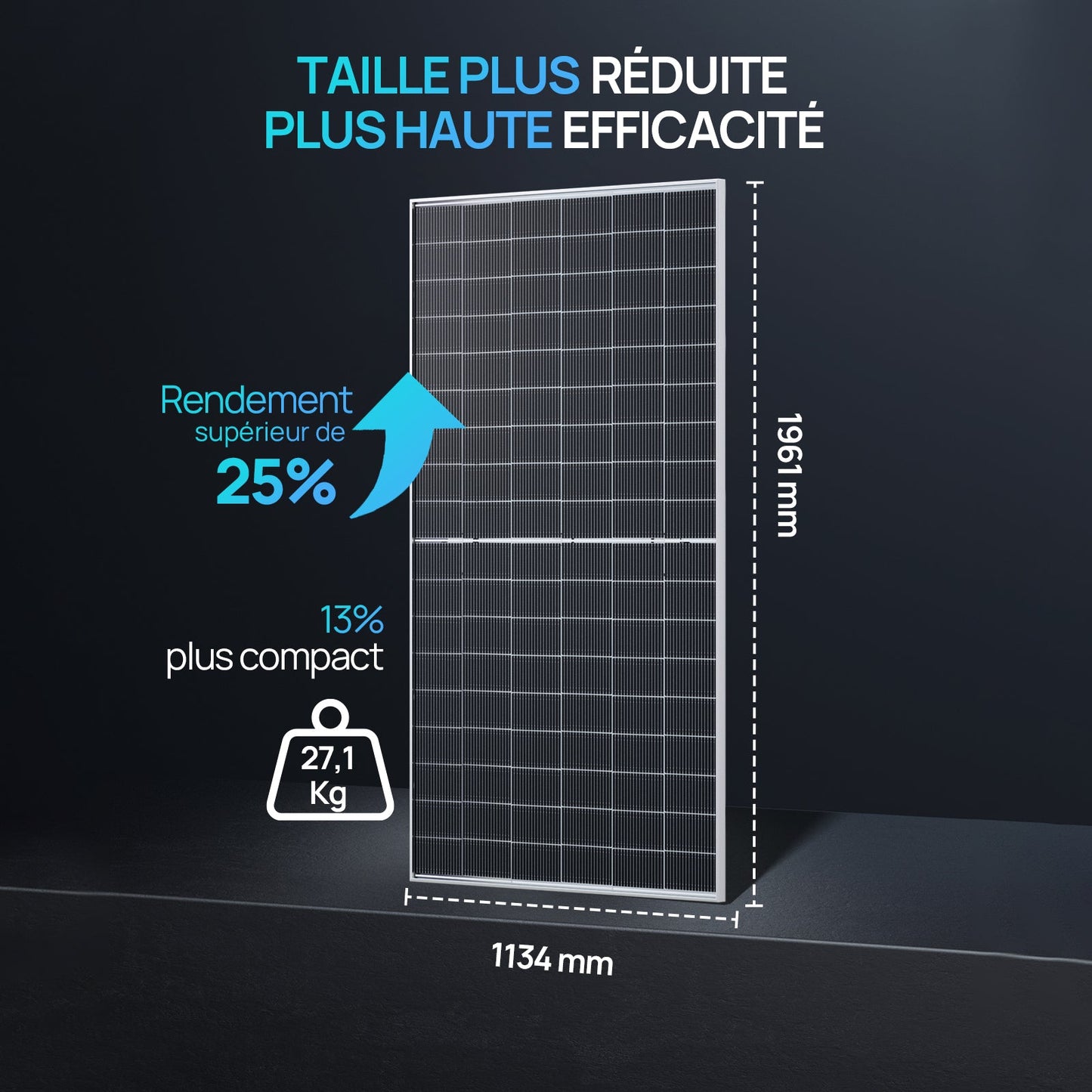 Eco-Worthy 500W Panneau Solaire Bifacial N-Type TOPCon monocristallin - eco-worthy-fr