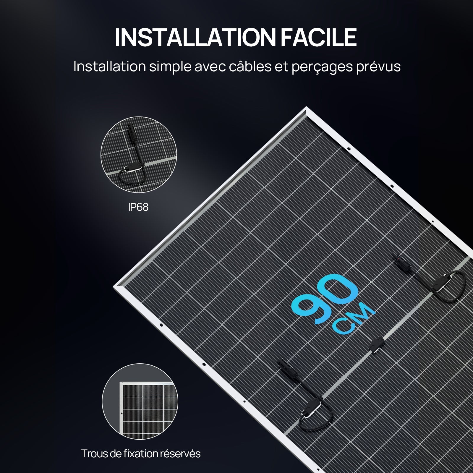 Eco-Worthy 500W Panneau Solaire Bifacial N-Type TOPCon monocristallin - eco-worthy-fr