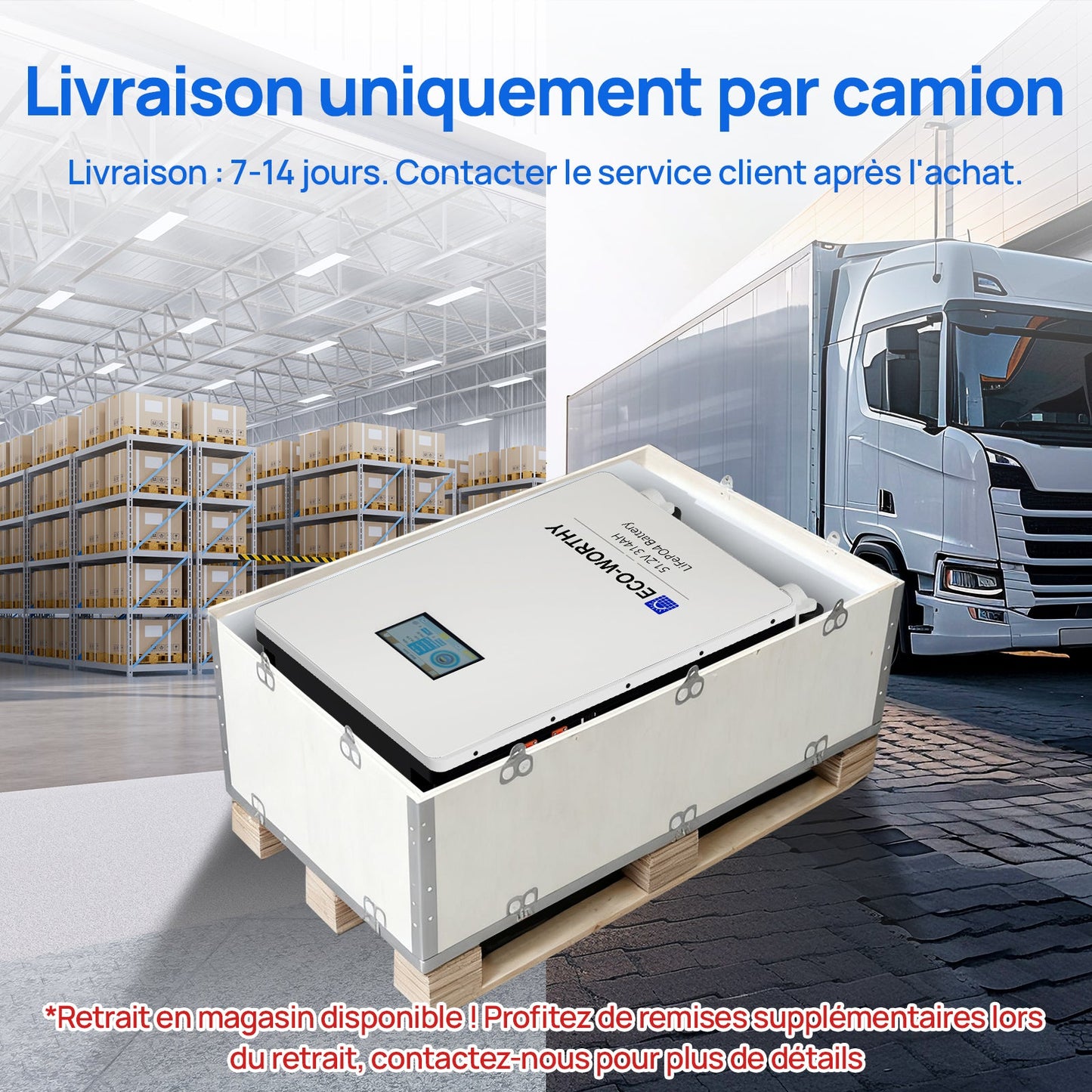 Eco-Worthy Batterie Lithium 48v 314ah | 16kWh Haute Capacité | Domestique Lifepo4 - eco-worthy-fr