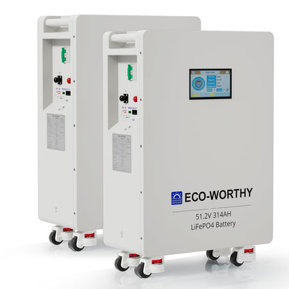 Eco-Worthy Batterie Lithium 48v 314ah | 16kWh Haute Capacité | Domestique Lifepo4 - eco-worthy-fr