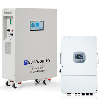 Eco-Worthy Batterie Lithium 48v 314ah | 16kWh Haute Capacité | Domestique Lifepo4 - eco-worthy-fr
