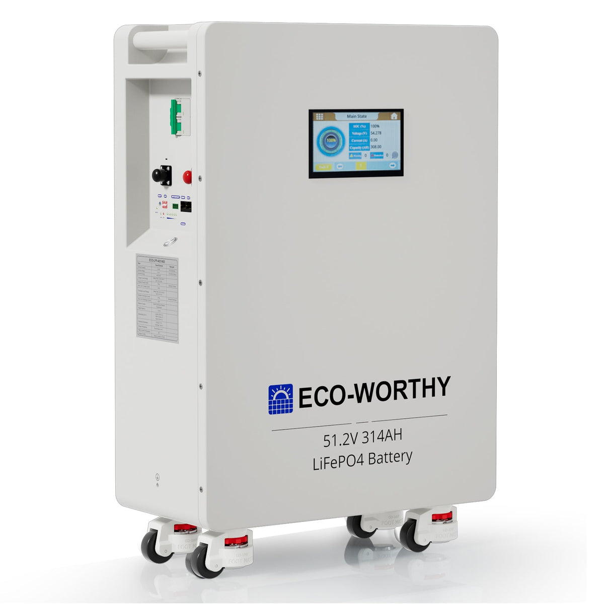 Eco-Worthy Batterie Lithium 48v 314ah | 16kWh Haute Capacité | Domestique Lifepo4 - eco-worthy-fr