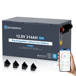 ECO-WORTHY Batterie Lithium EnergyRock 12V 314Ah Bluetooth Capacité de 4019 Wh