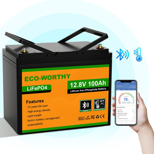 eco-worthy-batterie-lithium-lifepo4-12V100Ah-avec-Bluetooth-1