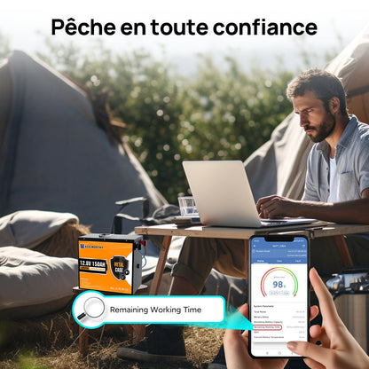 Eco-Worthy Batterie lithium LiFePO4 12V 150Ah Avec Bluetooth-Protection basse température - eco-worthy-fr