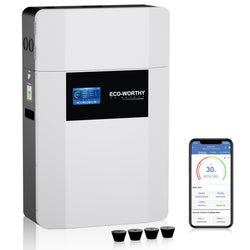 ECO-WORTHY Batterie murale lithium 48V 100Ah LiFePO4 – Charge basse température -20°C