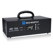 Eco-Worthy Chargeur de batterie lithium 48V – Courant réglable 0–50A, entrée 90–260V