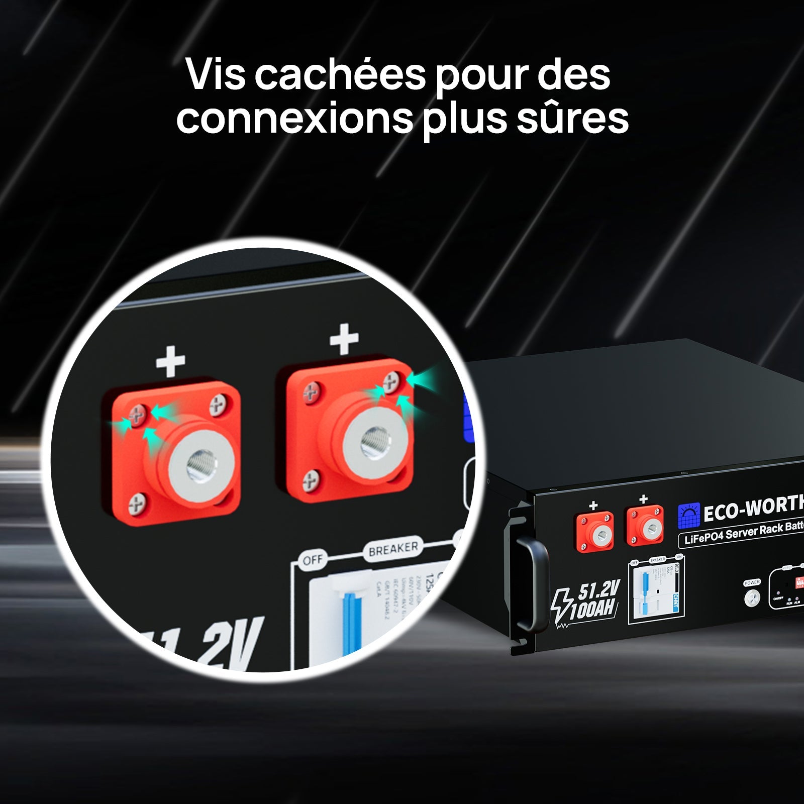 Eco-Worthy CUBIX100 Batterie LiFePO4 Rackable 48V 100Ah | IEC 62619 et Garantie 10 ans - eco-worthy-fr